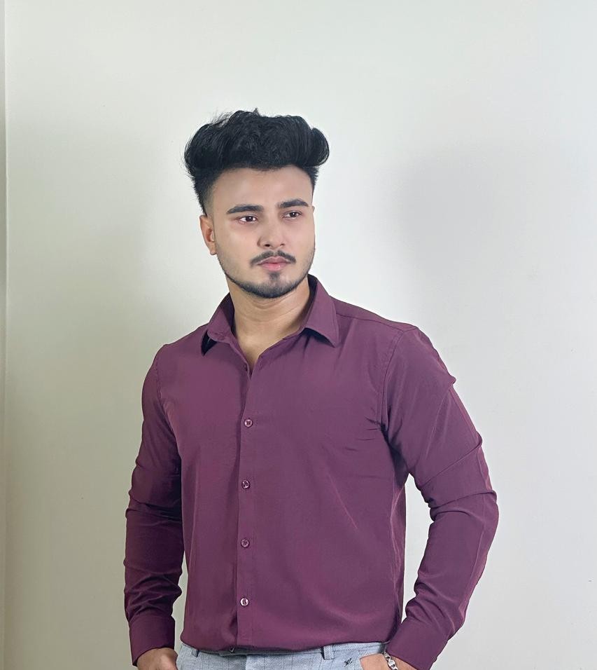 Wine Colour China Formal Shirt Crushed